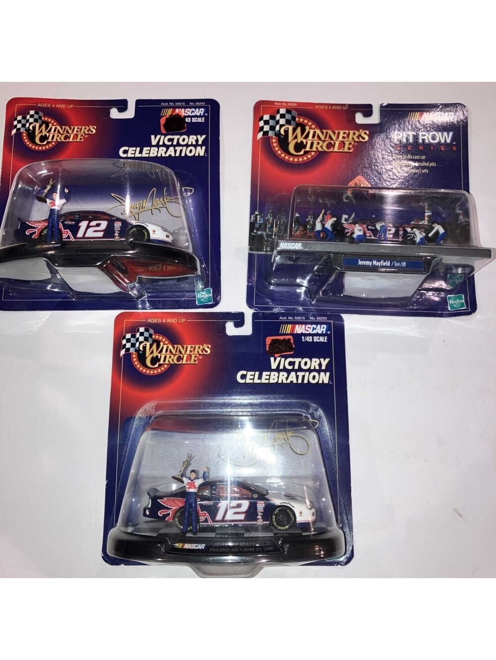 (3) Mayfield #12 Mobil 1 Winners Circle 1:43 Victory Celebration Pit Row NEW